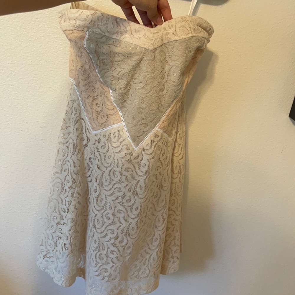 Kimchi Blue Strapless Lace Tube Mini Dress